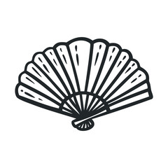 Decorative fan design for summer celebrations and events