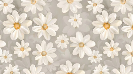 White daisy floral pattern