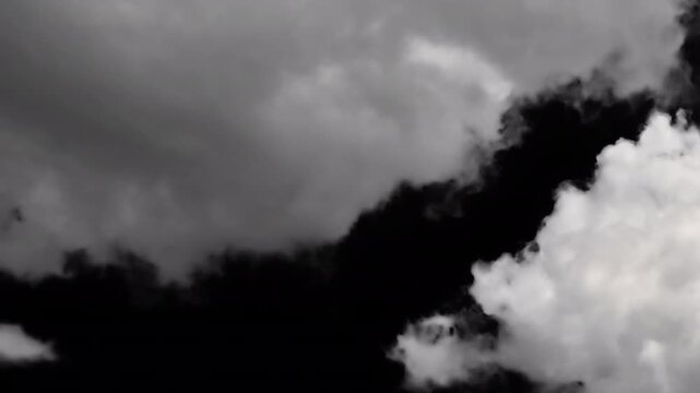 Cloud flies across the screen creating a wipe transition on alpha channel. Includes fast and slow versions.