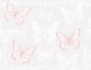 seamless pattern with butterflies