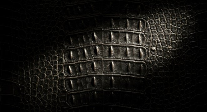 Dark crocodile leather texture
