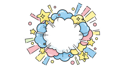 hand drawn comic book explosion