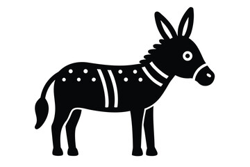 christmas donkey vector icon