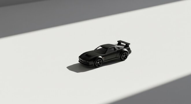Black sports car toy