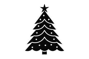 christmas tree vector icon