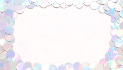 Shiny Confetti Border Round Frame with Copy Space