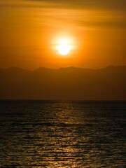 Sun rise over the red sea. Neweba, Egypt