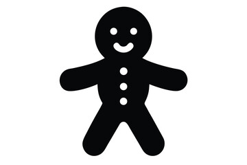 gingerbread man vector icon