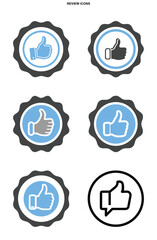 Various Thumbs Up Icons, Representing Positive Reviews and Feedback Elements