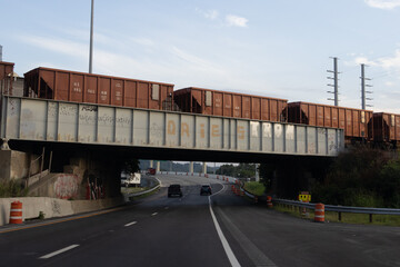 train over highway