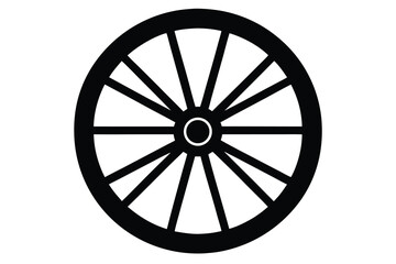 Fototapeta premium sleigh wheel vector icon
