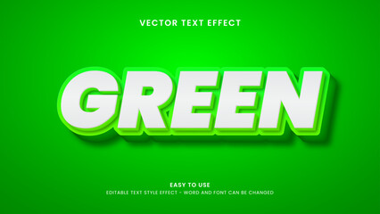 green editable text effect