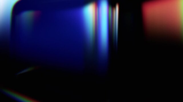 Abstract animation, dark background with color refraction effect, 4k seamless looping video, 3d render - Powered by Adobe