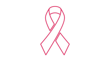 Pink Ribbon Illustration: A Symbol of Breast Cancer Awareness and Support, perfect for websites.