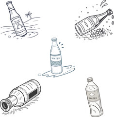 vector illustration of a bottle