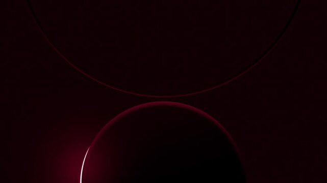 Abstract animation of rotating glowing red lines forming circular shapes on a dark background. Ideal for tech, sci-fi, or motion design themes.