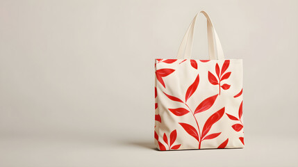 Floral tote bag mockup