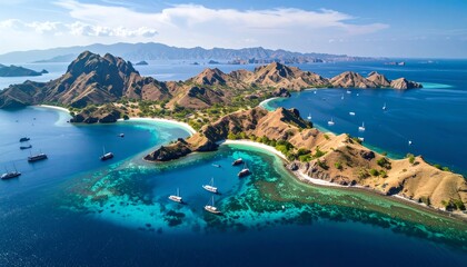 Fototapeta premium Tropical islands, vibrant waters