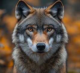 Fototapeta premium wolf in the snow
