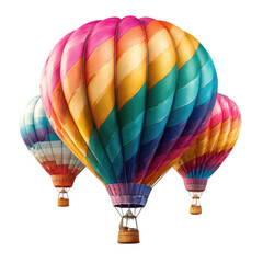 Fototapeta premium Colorful hot air balloons clustered together