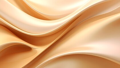 Obraz premium Abstract Beige Silk Fabric Texture with Smooth Waves