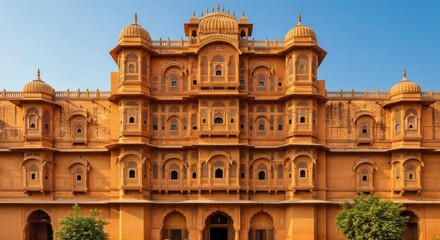 Fototapeta premium Ancient sandstone palace facade