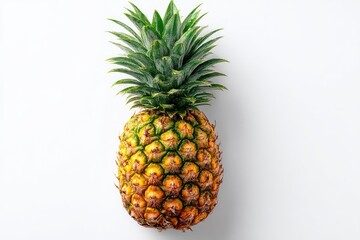 Fresh pineapple on white background (1)