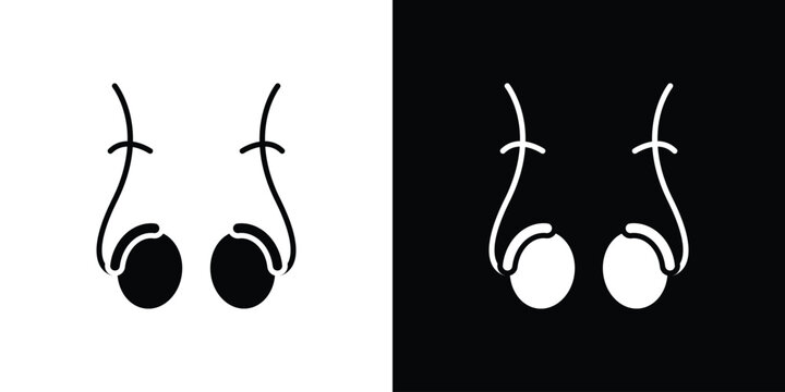 Vasectomy icon flat simple. icon set in silhouette