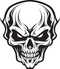 Horned Skull Darkness Vector Black Icon Skull Horned Fearsome Black Logo
