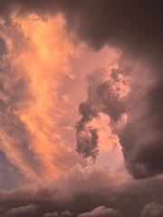 storm clouds pink