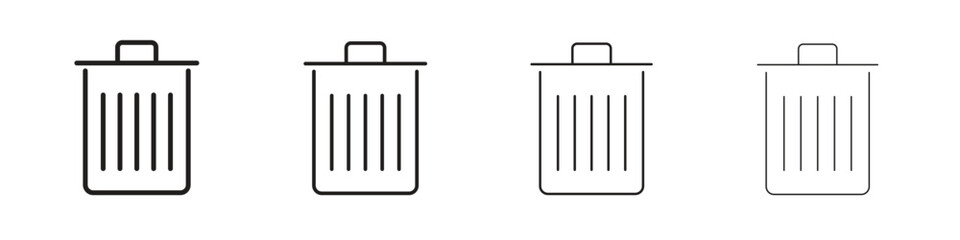 Trash icon design. Modern line. EPS10