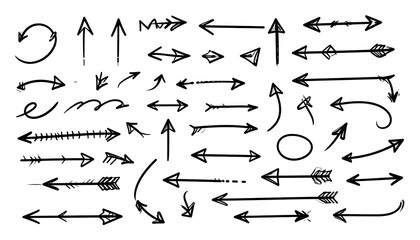 Variety of hand-drawn arrows (1)