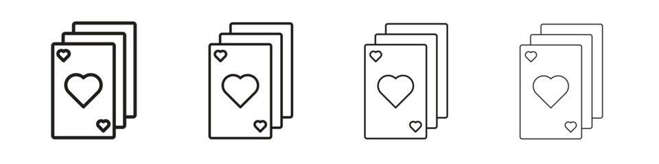 Playing cards icon design. Modern line. EPS10