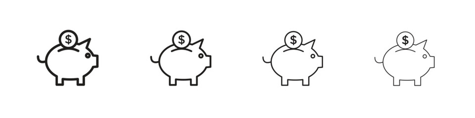 Piggy bank icon design. Modern line. EPS10