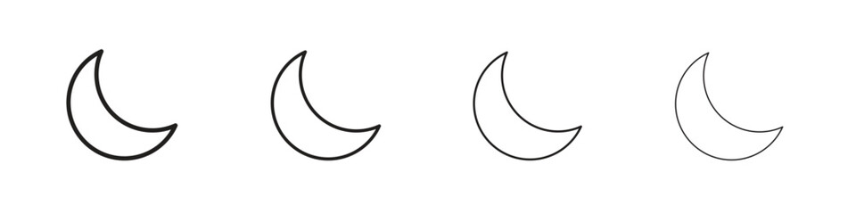 Moon icon design. Modern line. EPS10