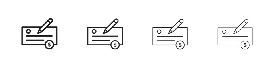 Money check icon design. Modern line. EPS10