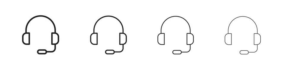 Headset icon design. Modern line. EPS10