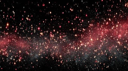 Glowing Stars Sparkle on Black Screen Background with Alpha Channel