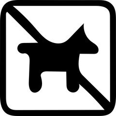 No dogs sign