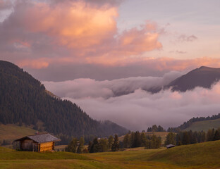 Cabins in the Dolomites