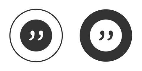 Quote right icon Minimal Flat Pictogram for Ui Designs