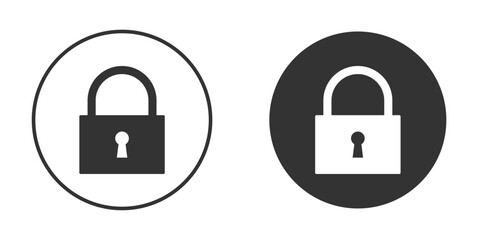 Lock icon Minimal Flat Pictogram for Ui Designs