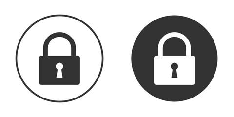 Lock icon Minimal Flat Pictogram for Ui Designs