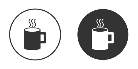 Hot coffee Mug icon Minimal Flat Pictogram for Ui Designs