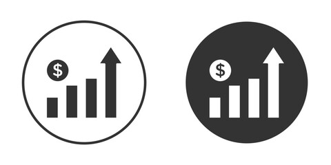 Obraz premium Chat arrow grow icon Minimal Flat Pictogram for Ui Designs