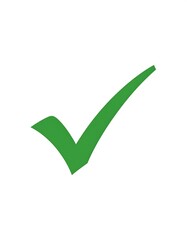 Green check mark on white background