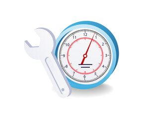 Set the clock time concept illustration.eps