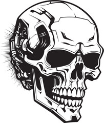SkullBot Dark Fusion Badge Black SkullTech Identity Mark