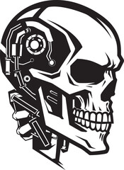 SkullBot Mechanical Identity Black Skull Robotics Emblem