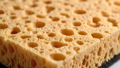 Closeup View Of Porous Yellow Sponge